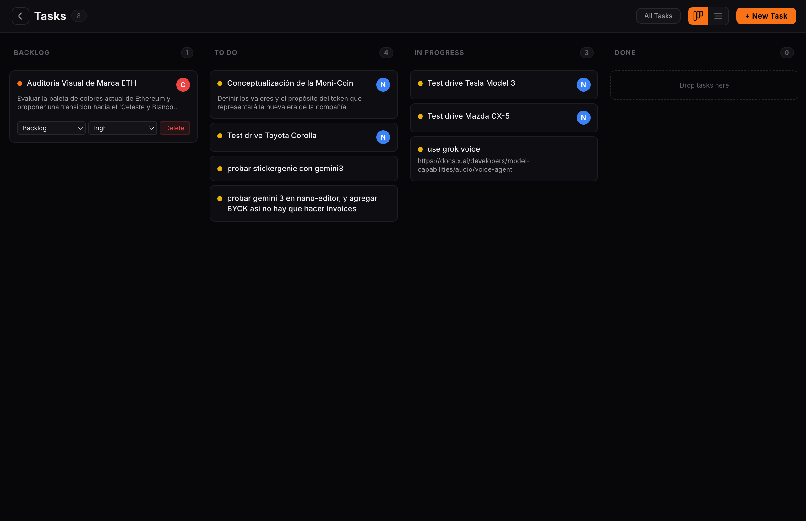 Task board